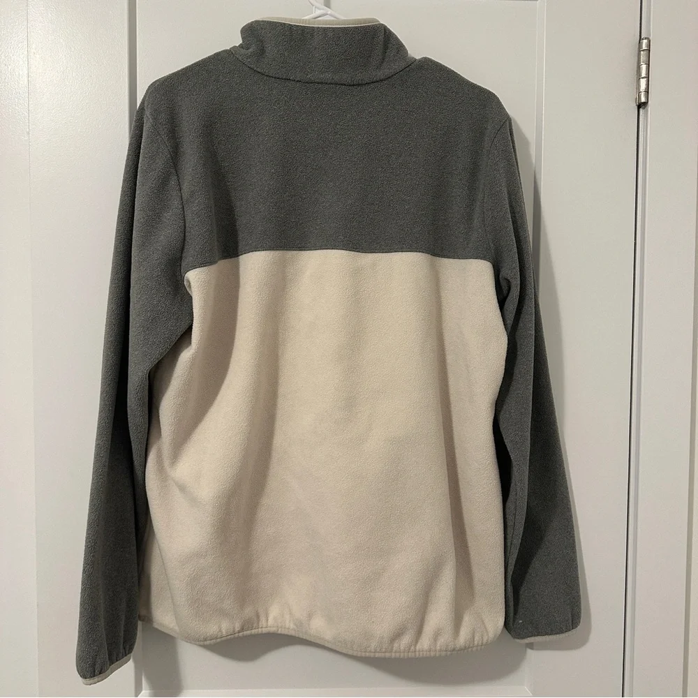 Columbia Sportswear Company Cream Grey Snap Fleece Pullover Sweater Size XL - Picture 7 of 12